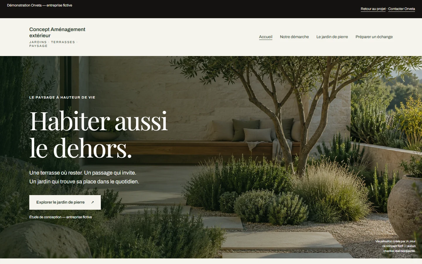 Capture réelle du concept amenagement-exterieur, proposition Orveta terminée